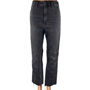 Gap Vintage Slim Sky High Women's Black High Waisted Straight Denim Jeans Sz 31